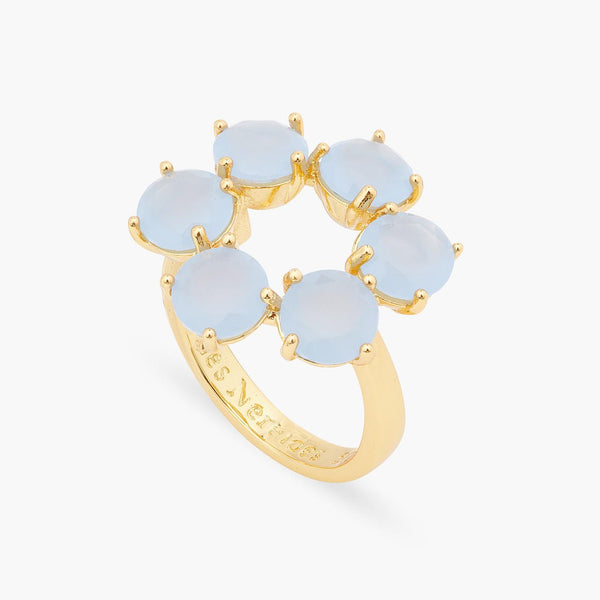 Sky Blue Diamantine 6 Stone Fine Ring | ARLD6191 - Les Nereides