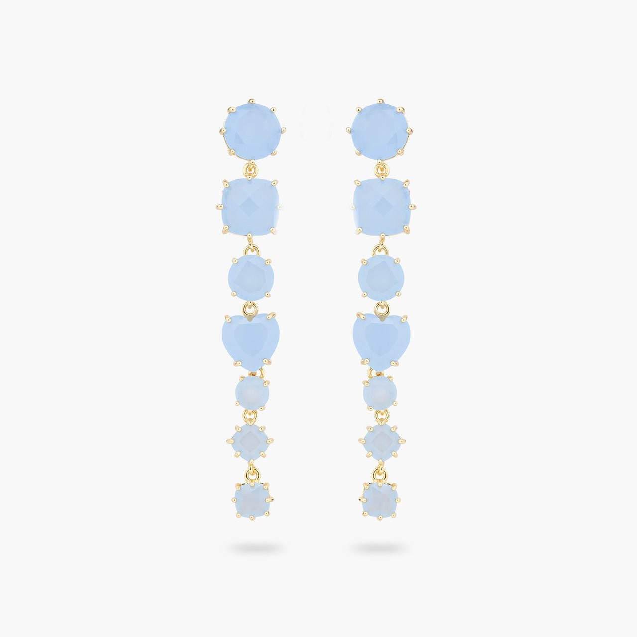 Sky Blue Diamantine 7 Stone Earrings | ARLD1211 - Les Nereides