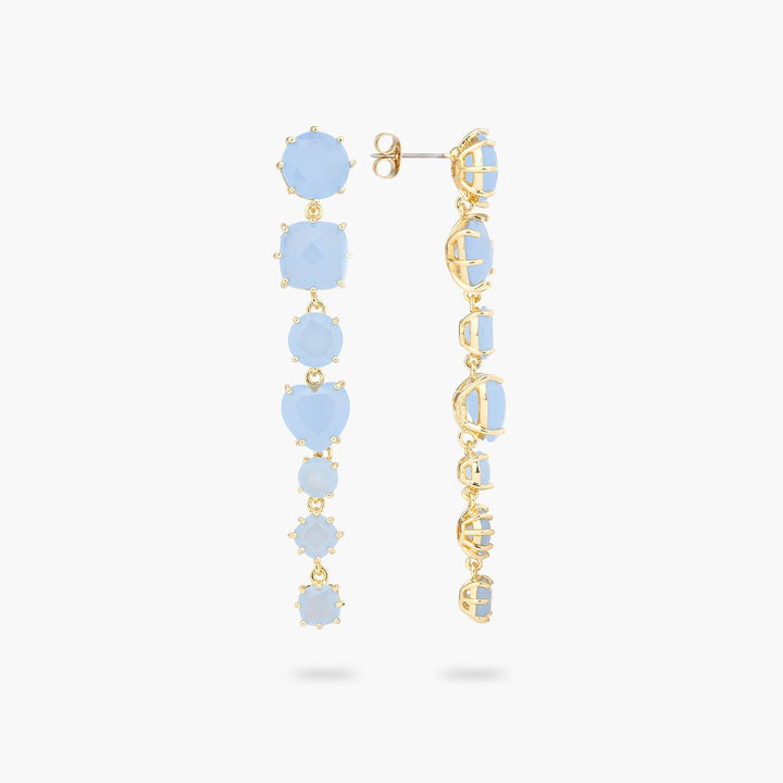 Sky Blue Diamantine 7 Stone Earrings | ARLD1211 - Les Nereides