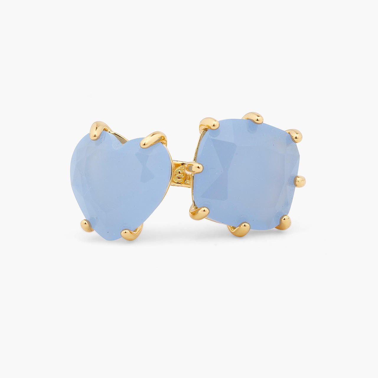 Sky Blue Diamantine Adjustable You And Me Ring | ARLD6181 - Les Nereides