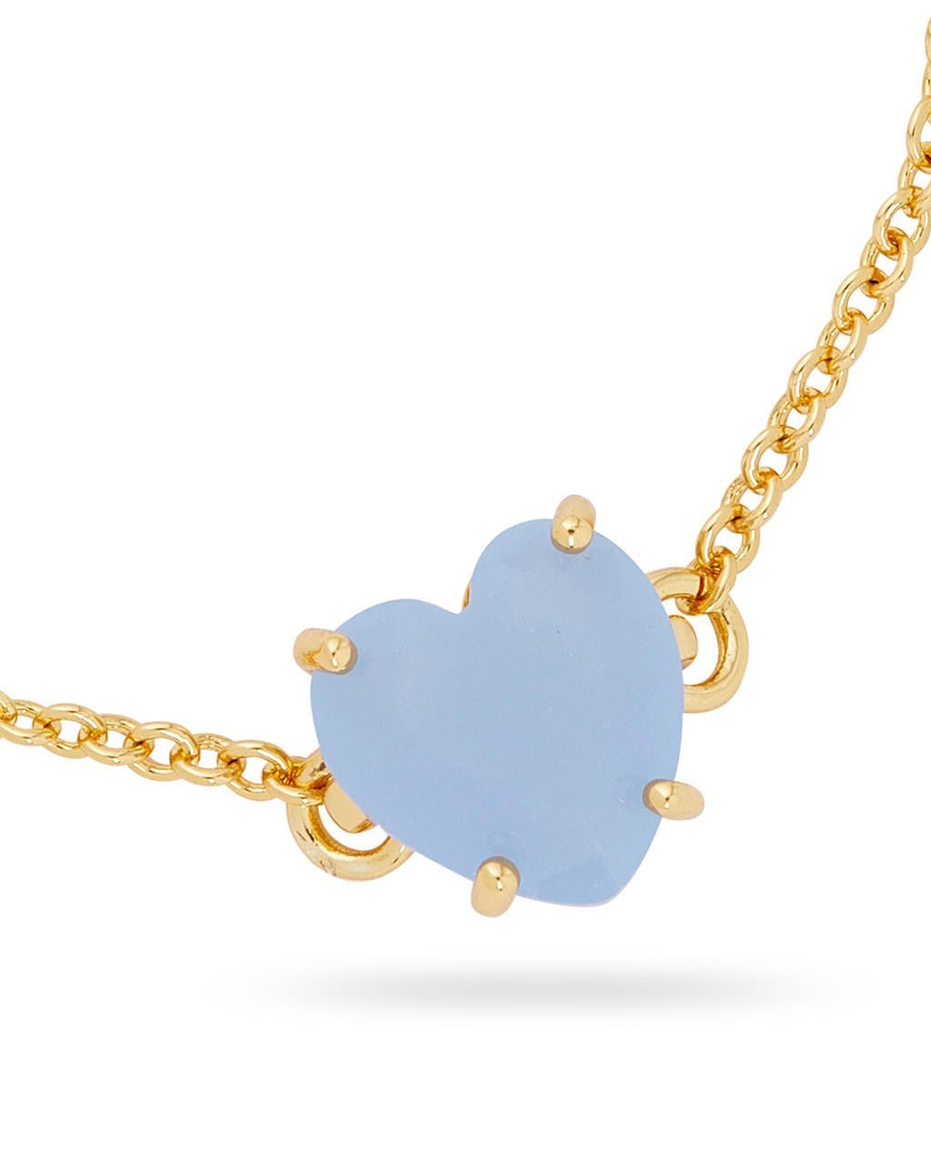 Sky Blue Diamantine Heart Fine Bracelet | ARLD2531 - Les Nereides