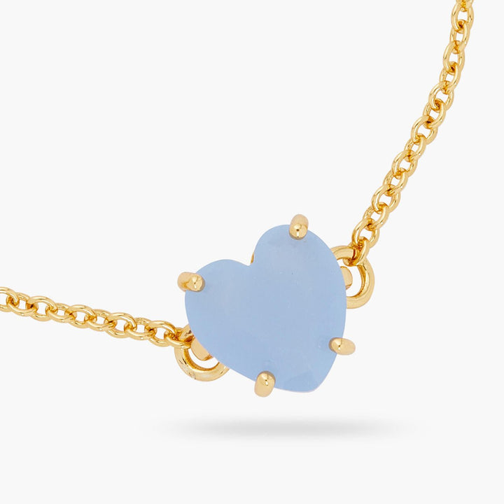 Sky Blue Diamantine Heart Fine Bracelet | ARLD2531 - Les Nereides
