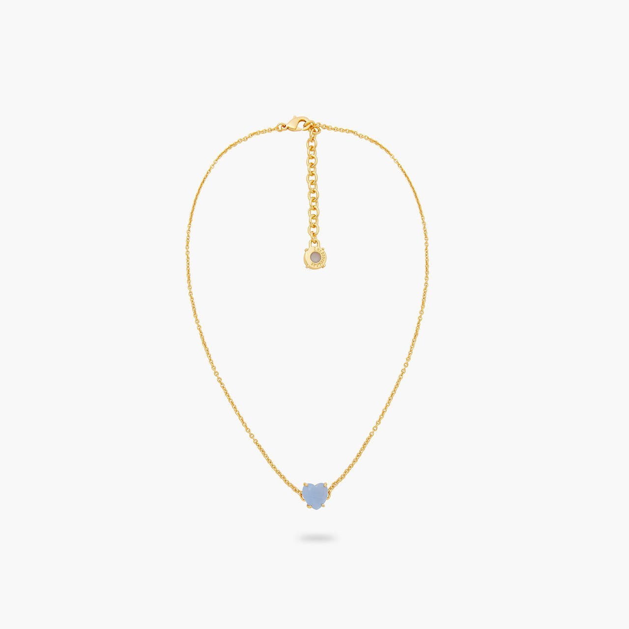 Sky Blue Diamantine Heart Pendant Necklace | ARLD3531 - Les Nereides