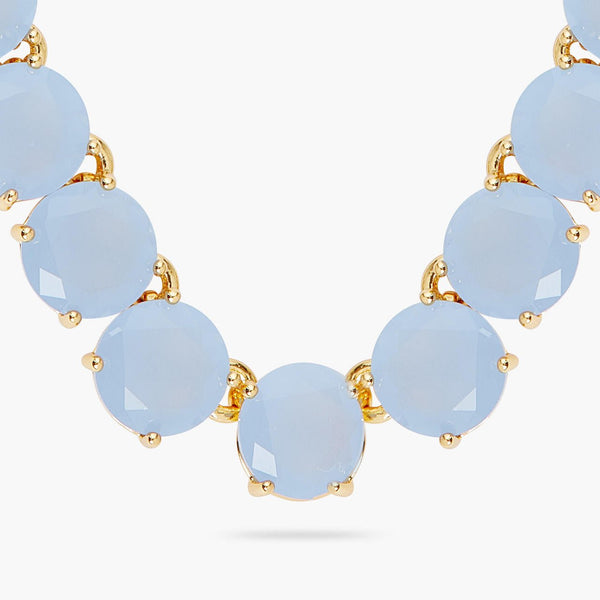 Sky Blue Diamantine Round Stone Choker Necklace | ARLD3321 - Les Nereides