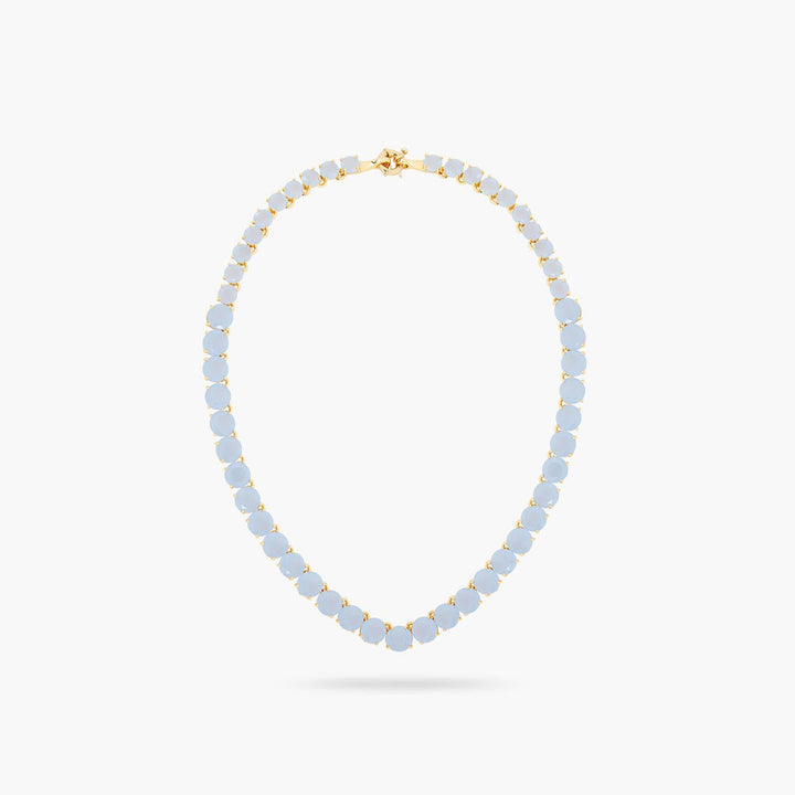 Sky Blue Diamantine Round Stone Choker Necklace | ARLD3321 - Les Nereides