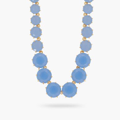 Sky Blue Diamantine Round Stones Long Necklace | ARLD3511 - Les Nereides