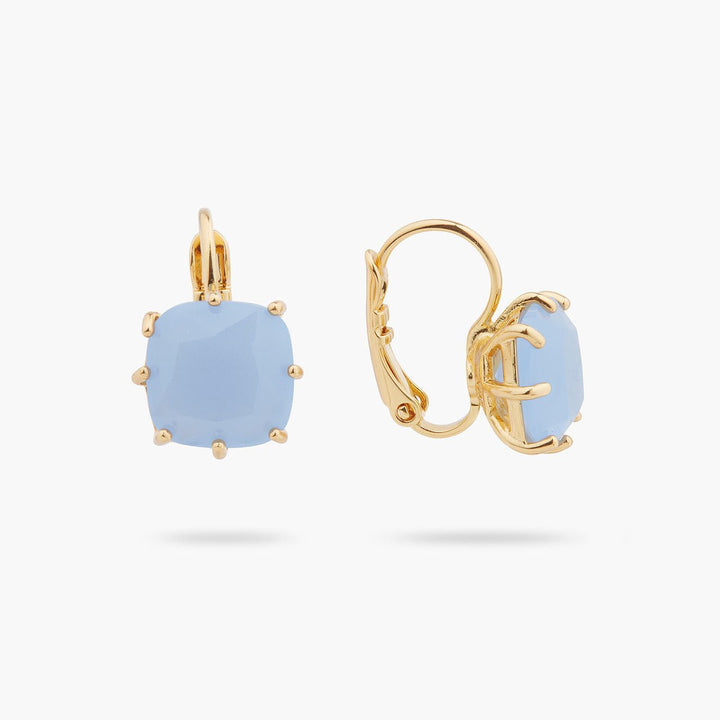 Sky Blue Diamantine Square Stone Earrings | ARLD1011 - Les Nereides