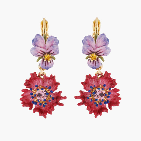 Sleeper Mille Pensees Earrings | AKMP105 - Les Nereides