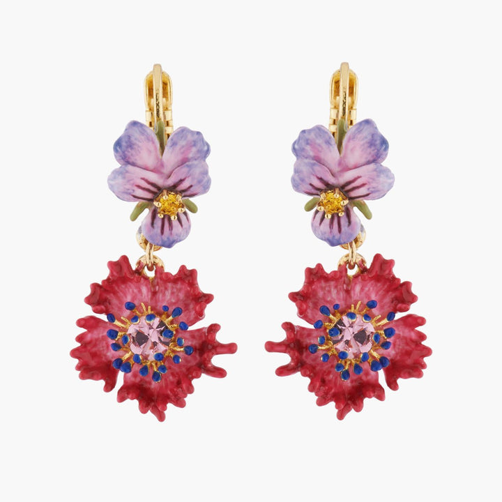 Sleeper Mille Pensees Earrings | AKMP105 - Les Nereides