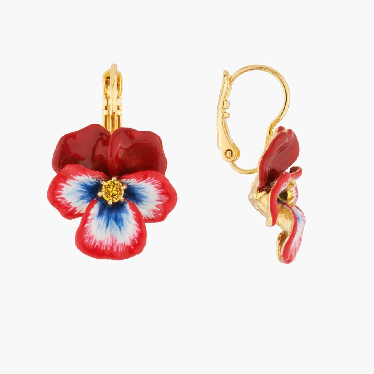 Sleeper Mille Pensees Earrings | AKMP109D - Les Nereides