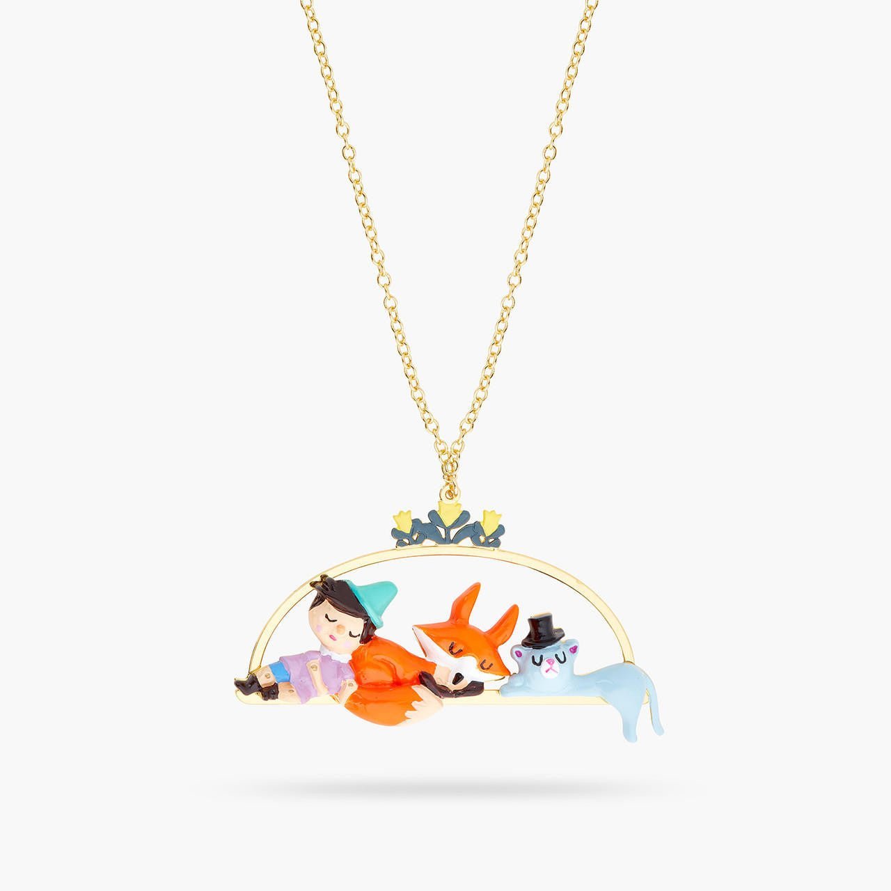 Sleeping Pinocchio And Friend Necklace | ARPI3101 - Les Nereides
