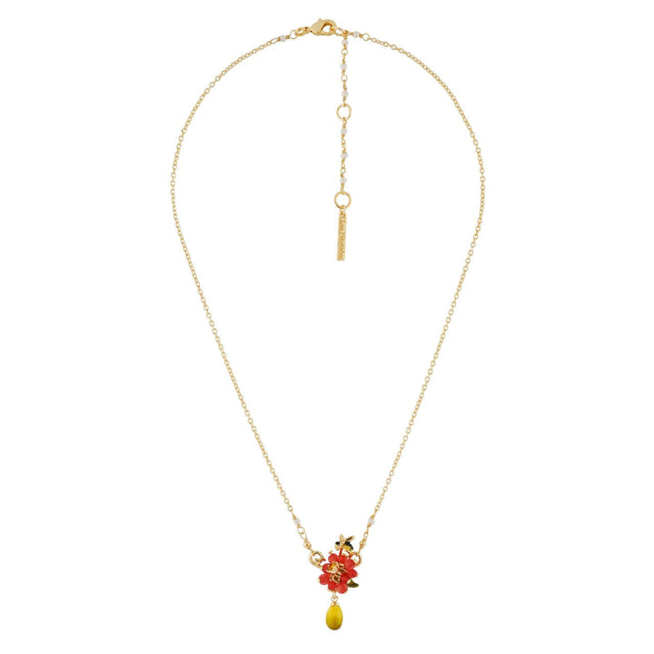 Small Berries, Bee And Lemon Necklace | AHPV3131 - Les Nereides