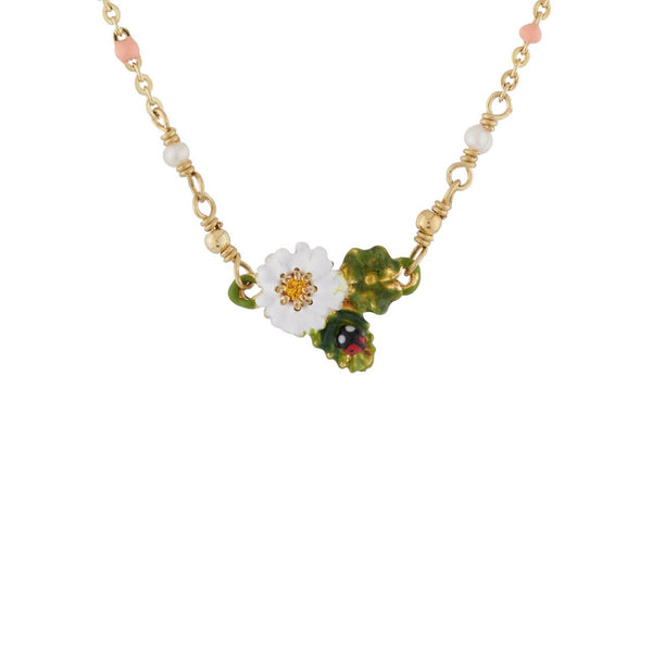 Small Clover, Daisy And Ladybug Necklace | AIPR3111 - Les Nereides