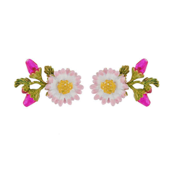 Small Daisy And Flower Bud Earrings | AIPR1041 - Les Nereides