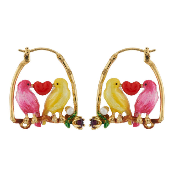 Small Hoop Charmants Canaris Earrings | AHCA1041 - Les Nereides