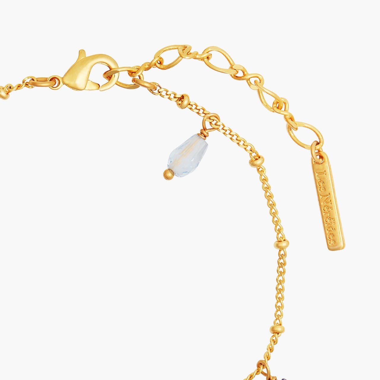 Small Wisteria And Faced Crystal Bracelet | ANOF2031 - Les Nereides