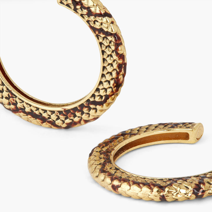Snakeskin Hoop Earrings | ASNI1061 - Les Nereides