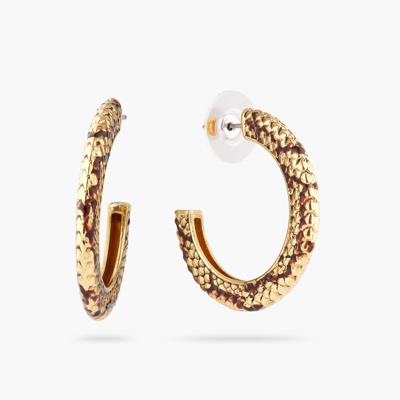Snakeskin Hoop Earrings | ASNI1061 - Les Nereides