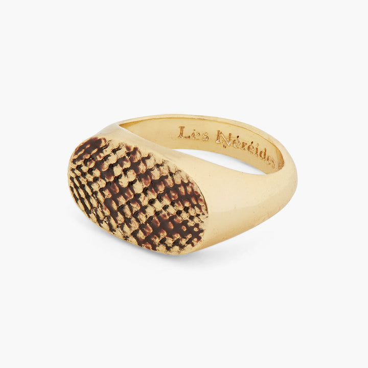 Snakeskin Signet Ring | ASNI6031 - Les Nereides