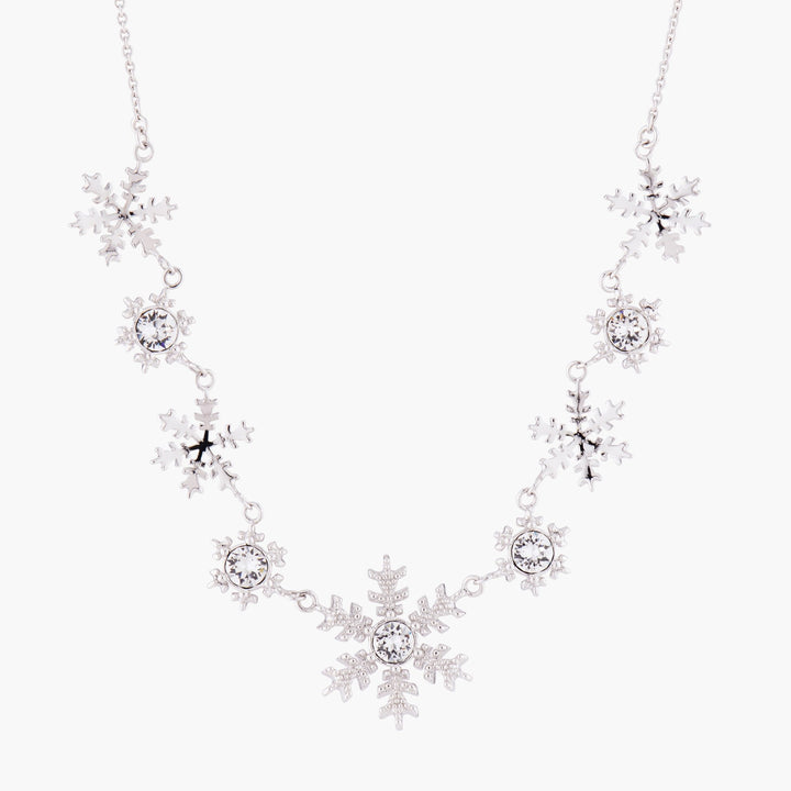 Snowflakes And Crystals Collar Necklace | AMSC3012 - Les Nereides