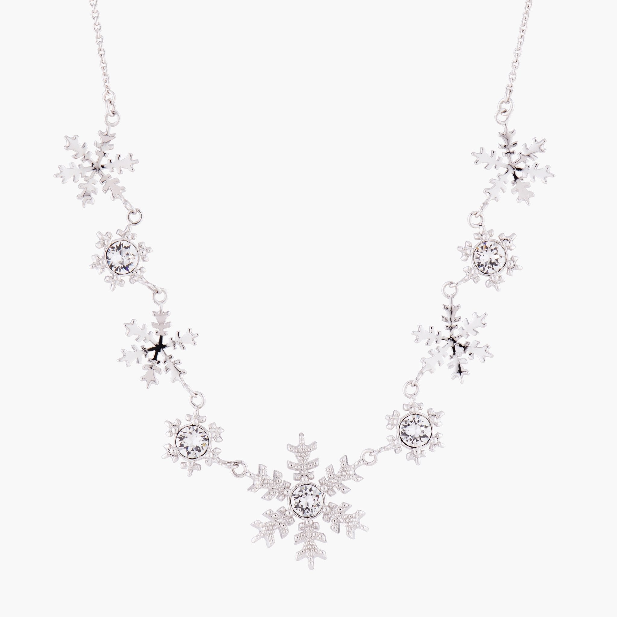 Snowflakes And Crystals Collar Necklace | AMSC3012 - Les Nereides
