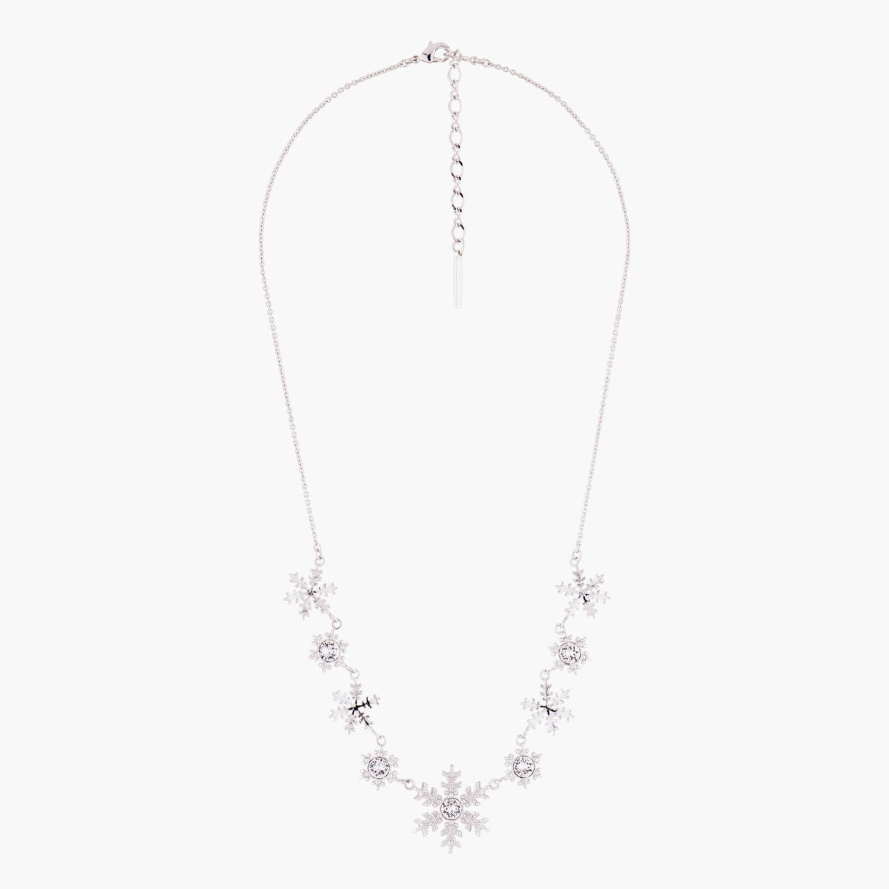 Snowflakes And Crystals Collar Necklace | AMSC3012 - Les Nereides