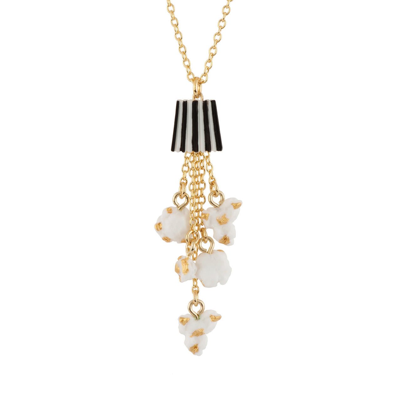 So Sweet Popcorn & Its Striped Box Necklace | AESS3091 - Les Nereides