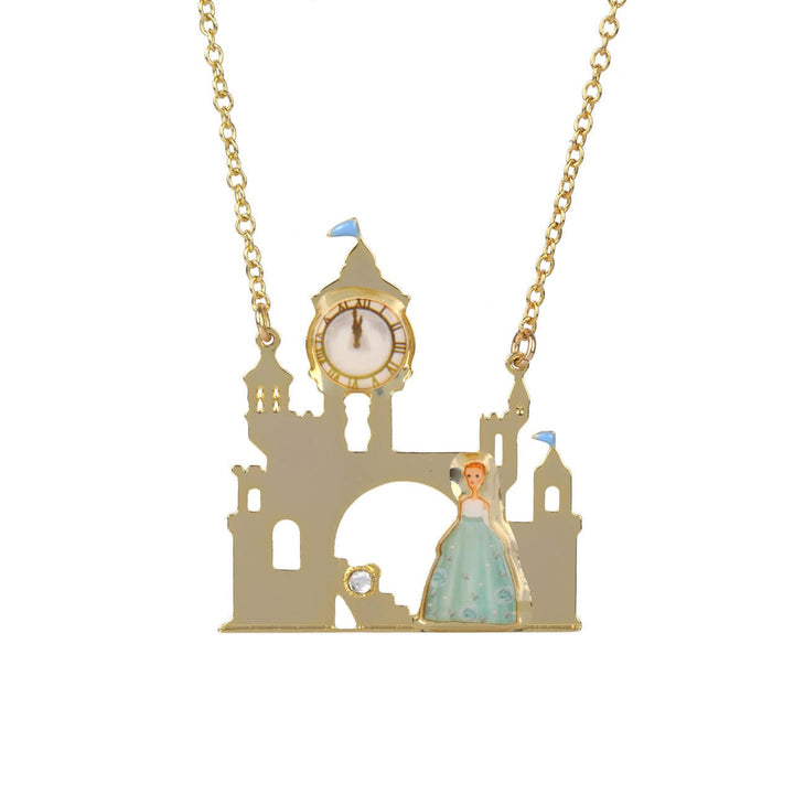 Soulier de Verre Gold+Blue Cinderella At Theé Castle Necklace | ABCD3061 - Les Nereides