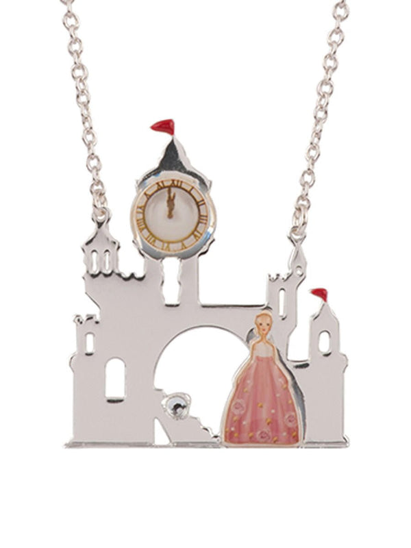 Soulier de Verre Silver+Pink Cinderella At Theé Castle Necklace | ADCD3061 - Les Nereides