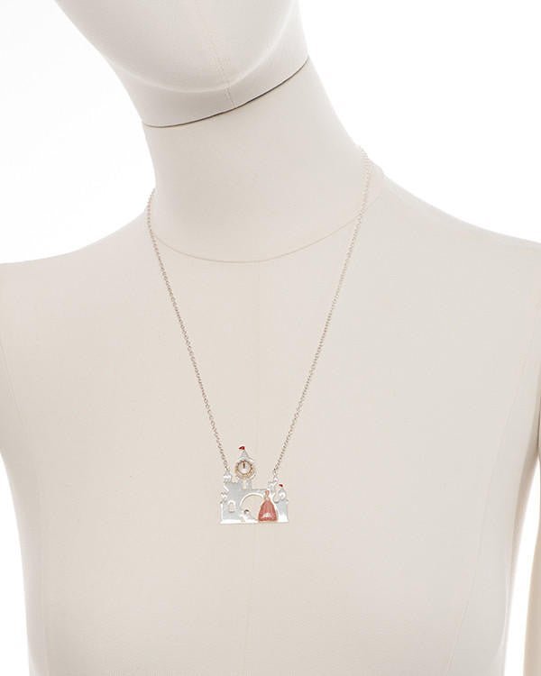 Soulier de Verre Silver+Pink Cinderella At Theé Castle Necklace | ADCD3061 - Les Nereides