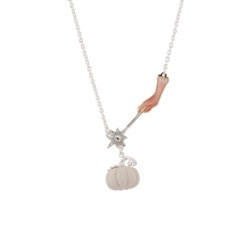 Soulier de Verre Silver+Pink Magic Wand And Mouse Necklace | ADCD3041 - Les Nereides