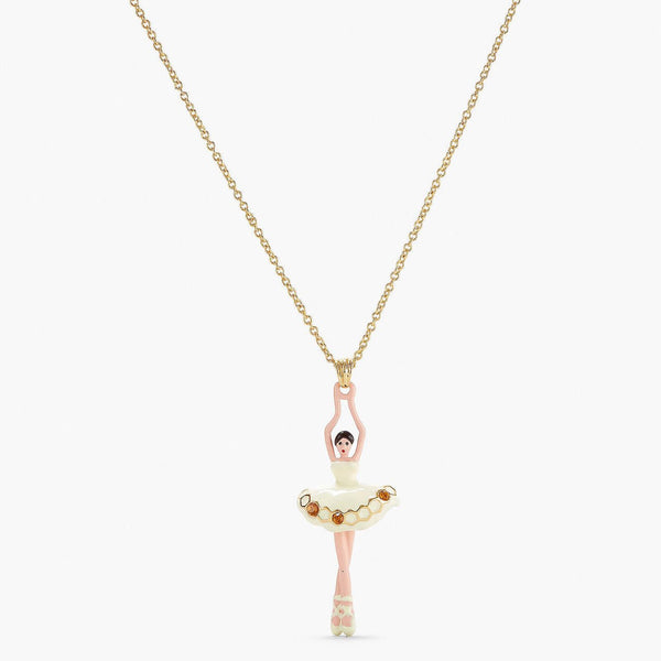 Sparkling Rhinestones Ballerina Pendant Necklace | APDD3591 - Les Nereides