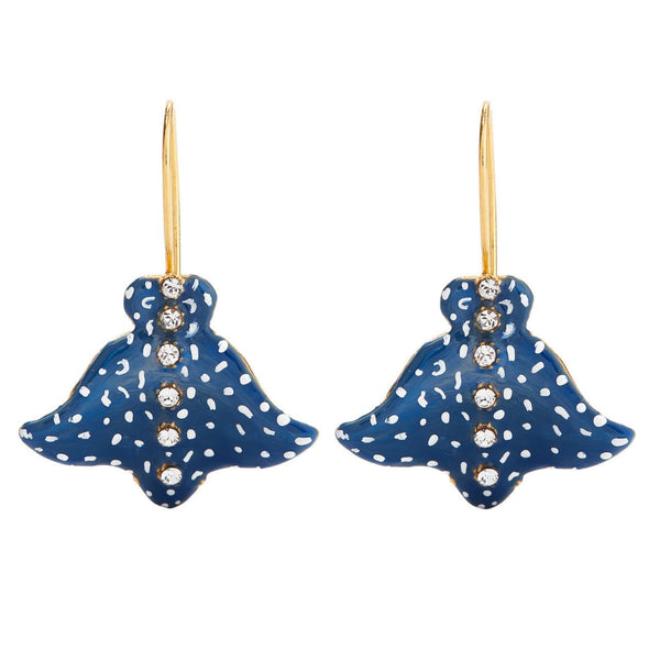 Speckled Eagle Ray Hook Earrings | AOGL1071 - Les Nereides