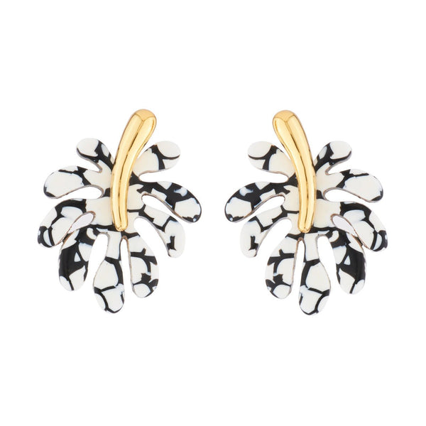 Splash Black & White Earrings | AJSP1081 - Les Nereides
