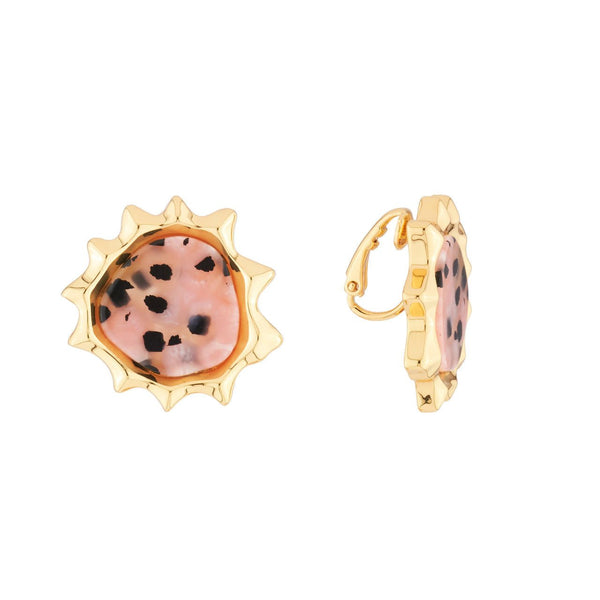 Splash Pink & Black Earrings | AJSP1042 - Les Nereides