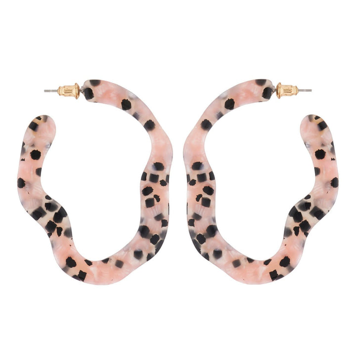Splash Pink & Black Earrings | AJSP1062 - Les Nereides