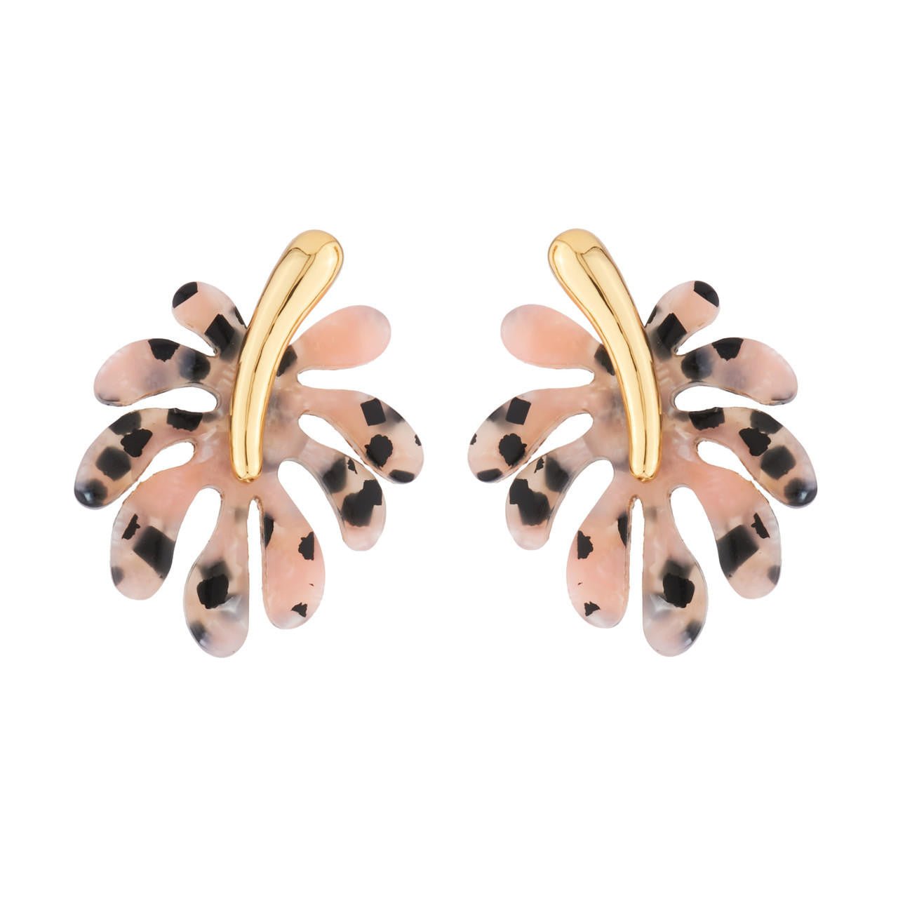 Splash Pink & Black Earrings | AJSP1082 - Les Nereides