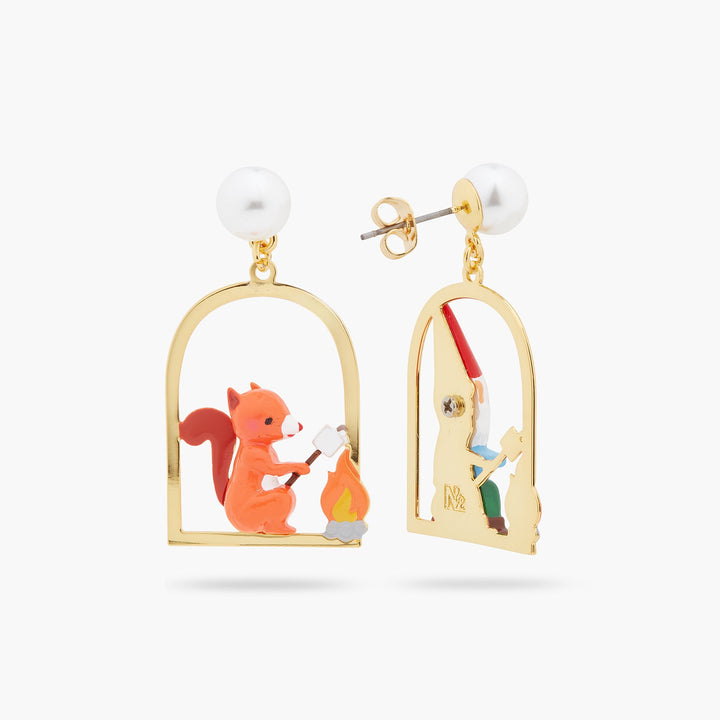 Squirrel, Gnome And Marshmallow Earrings | ASCP1041 - Les Nereides