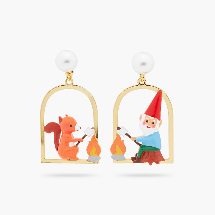 Squirrel, Gnome And Marshmallow Earrings | ASCP1041 - Les Nereides