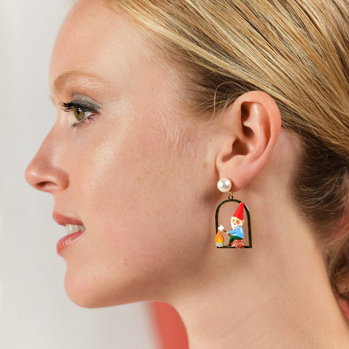 Squirrel, Gnome And Marshmallow Earrings | ASCP1041 - Les Nereides