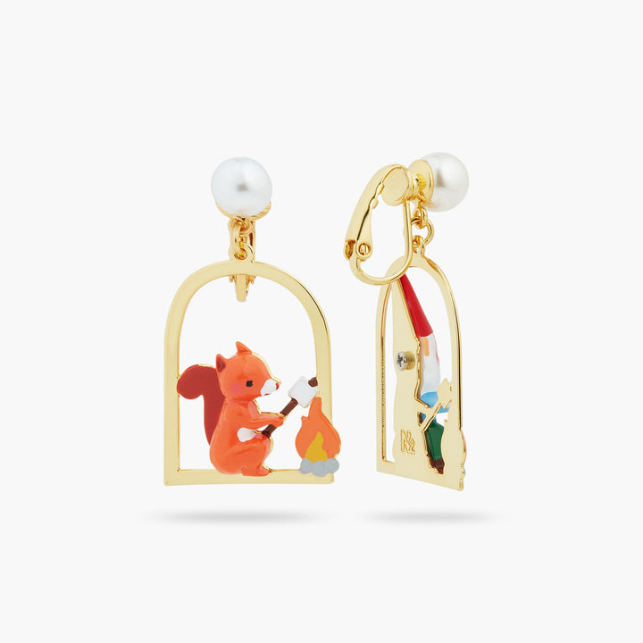 Squirrel, Gnome And Marshmallow Earrings | ASCP1041 - Les Nereides