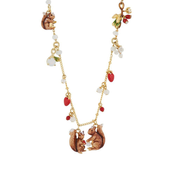 Squirrels With Nuts Long Necklace | AGSF3102 - Les Nereides