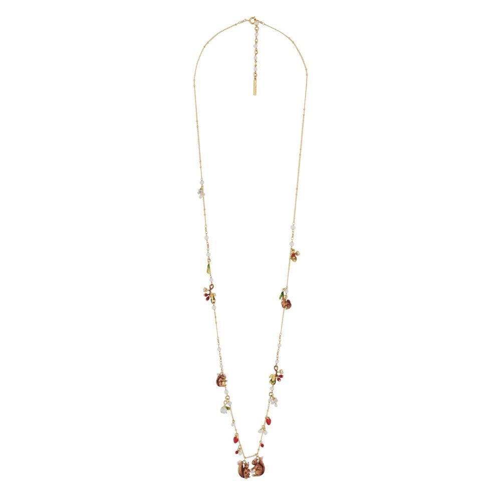 Squirrels With Nuts Long Necklace | AGSF3102 - Les Nereides