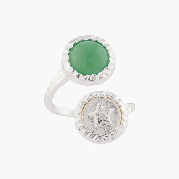 Star And Green Agate Adjustable Rings | AKBC613 - Les Nereides