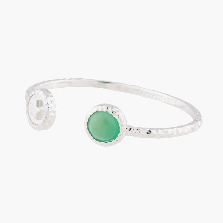 Star And Green Agate Bangle Bracelet | Akbc203/21 - Les Nereides