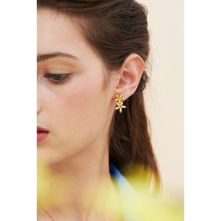 Star Jasmine Asymmetrical Earrings | ANJA101C/1 - Les Nereides