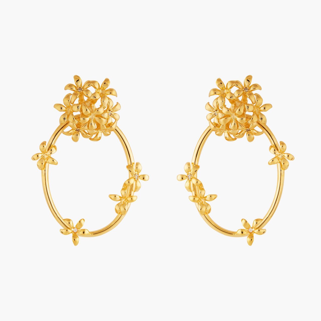 Star Jasmine Hoop Earrings | ANJA1041 - Les Nereides