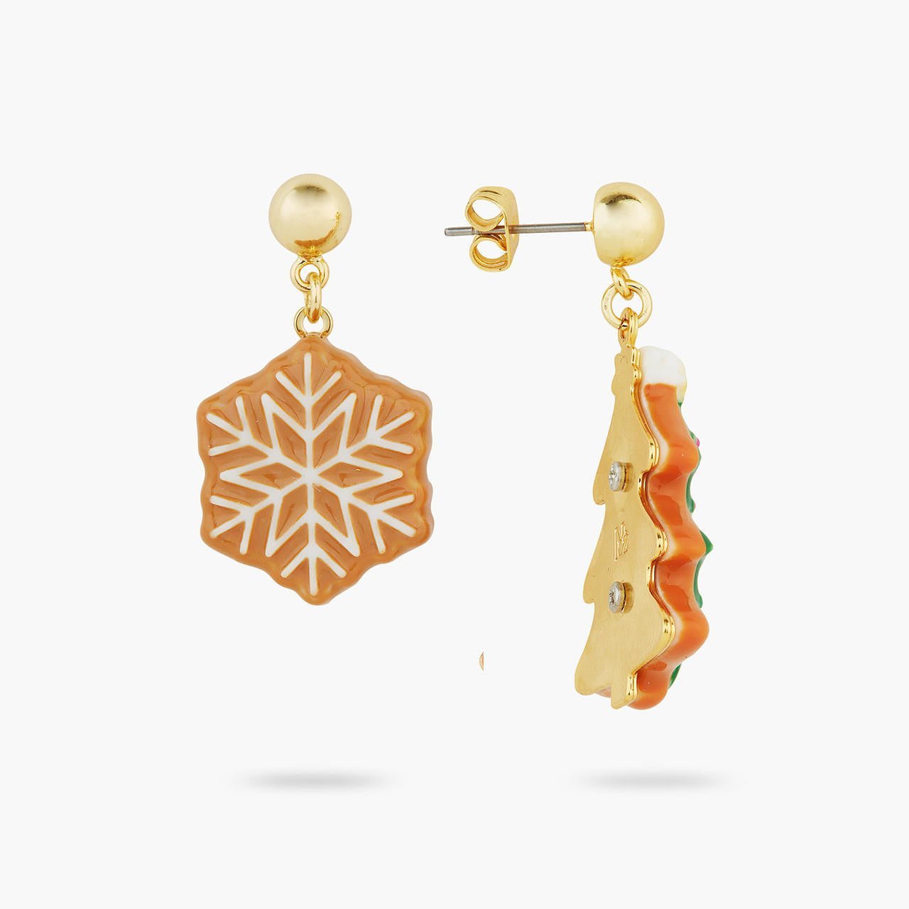 Star - shaped biscuit and christmas tree earrings | AQSP1151 - Les Nereides