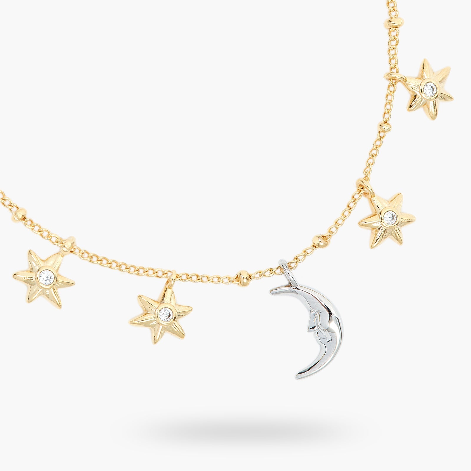 Stars And Moon Fine Charm Bracelet | ASAM2011 - Les Nereides
