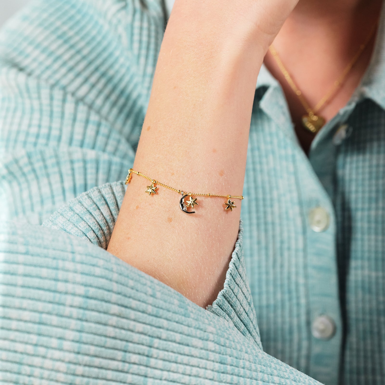 Stars And Moon Fine Charm Bracelet | ASAM2011 - Les Nereides